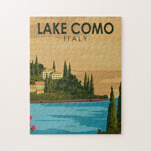 Lake Como Italy Vintage Jigsaw Puzzle