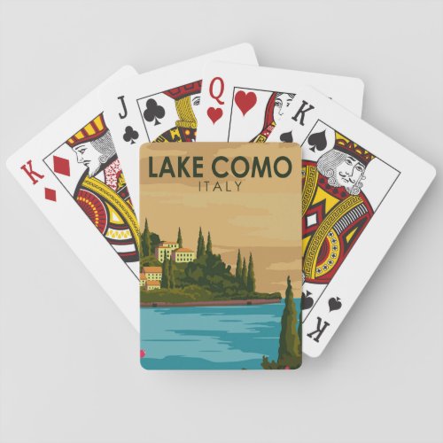 Lake Como Italy Vintage  Poker Cards