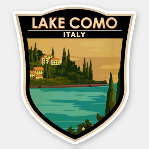 Lake Como Italy Vintage Sticker