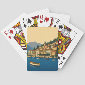Lake Como Italy Vintage Travel Italian Lakes Poker Cards
