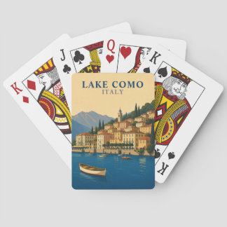 Lake Como Italy Vintage Travel Italian Lakes Poker Cards