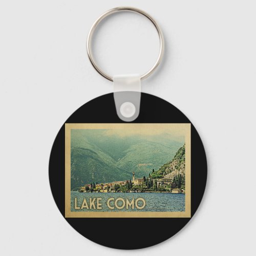 Lake Como Italy Vintage Travel Keychain