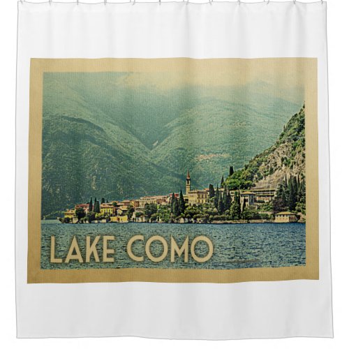 Lake Como Italy Vintage Travel Shower Curtain