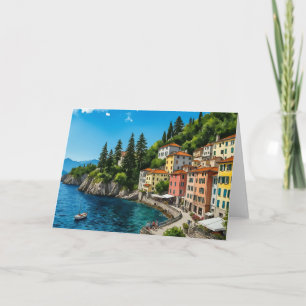 Lake Como Italy Watercolor Card