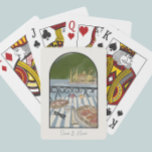Lake Como Italy Wedding Favors. Poker Cards<br><div class="desc">Welcome Bags, a charming and elegant way to welcome your guests. Featuring a beautiful watercolor illustration of Lake Como, these tote bags are both practical and stylish. The design captures the beauty and romance of Lake Como, with its serene waters, lush greenery, and picturesque villages. Whether used as welcome bags...</div>