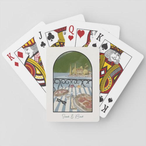 Lake Como Italy Wedding Favors Poker Cards