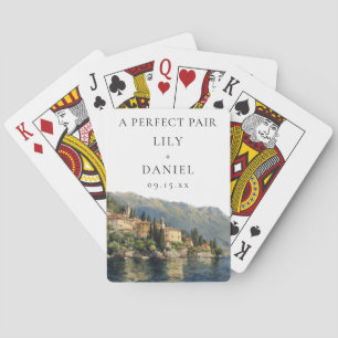 Lake Como Italy Wedding Perfect Pair Favor Poker Cards