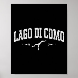 Lake Como Lago Di Como Italy Vacation Souvenir  Poster