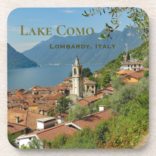 Lake Como Lombardy Italy Beverage Coaster (Front)