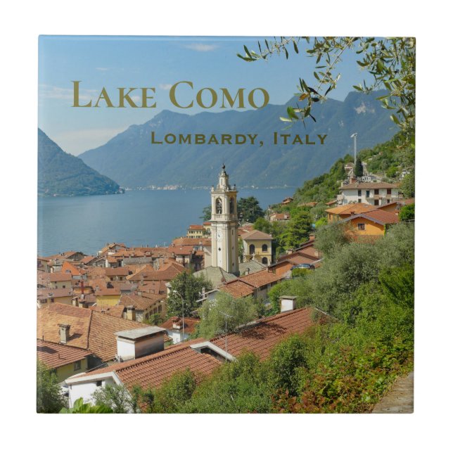 Lake Como Lombardy Italy Ceramic Tile (Front)