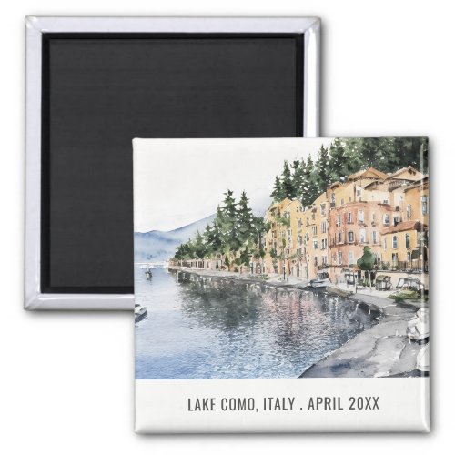 Lake Como Northern Italy Watercolor Italian Travel Magnet