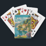 Lake Como Painterly Travel Art Vintage Poker Cards<br><div class="desc">Lake Como painterly art design. Lake Como,  in Northern Italy’s Lombardy region,  is an upscale resort area known for its dramatic scenery,  set against the foothills of the Alps.</div>