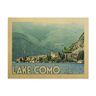 Lake Como Postcard Italy Vintage Travel