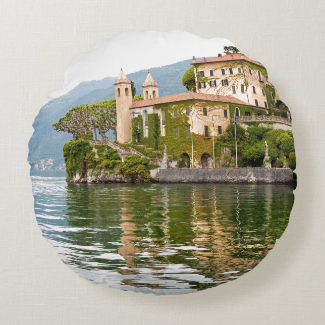 Lake Como Round Pillow (Front)