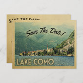 Lake Como Save The Date Menaggio Italy Announcement Postcard (Front/Back)