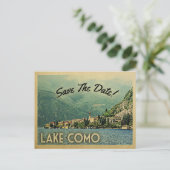 Lake Como Save The Date Menaggio Italy Announcement Postcard (Standing Front)