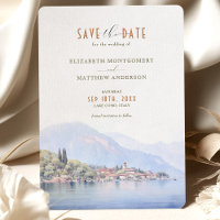 Lake Como Serenity Watercolor Save the Date