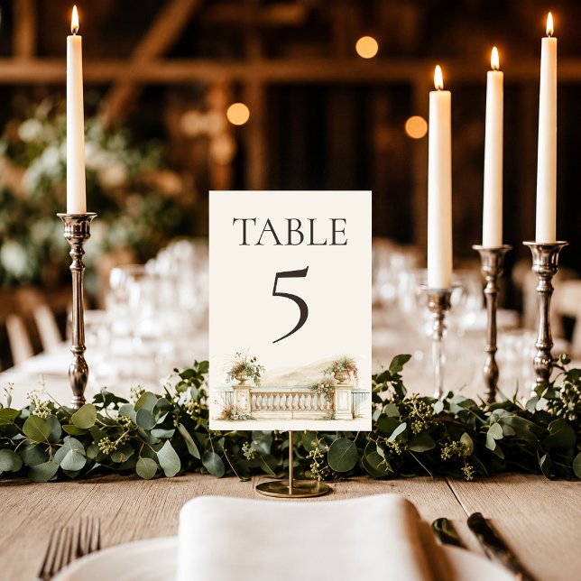 Lake Como Table Number Card (Creator Uploaded)