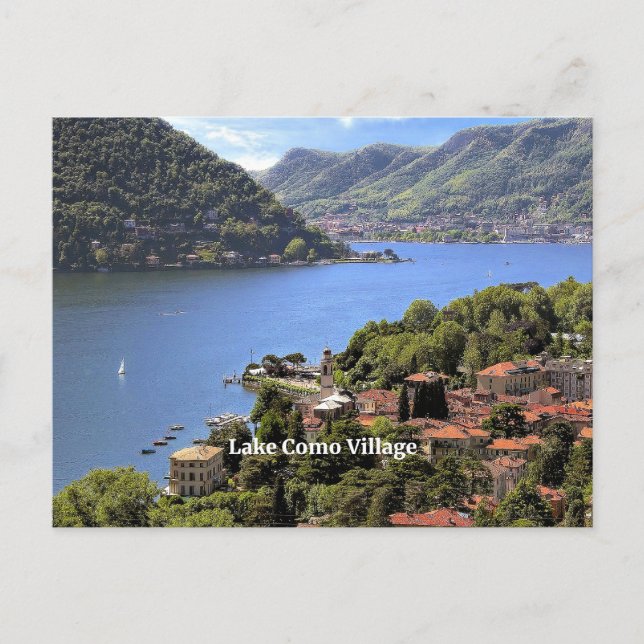 Lake Como Village, scenic photograph, Postcard (Front)