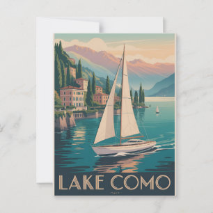 Lake Como Vintage Postcard