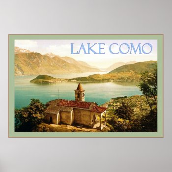 Lake Como ~ Vintage Travel Poster by VintageFactory at Zazzle