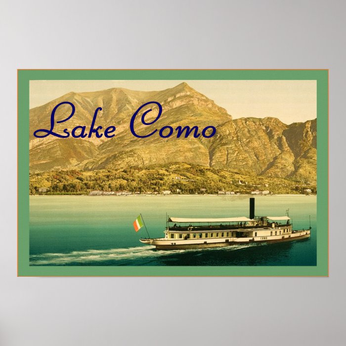 Lake Como ~ Vintage Travel Poster