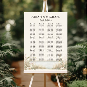 Lake Como wedding Seating Chart Foam Boards