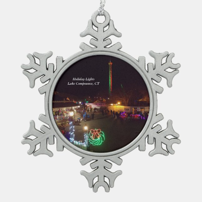 Lake Compounce Snowflake Ornament 1 (Front)