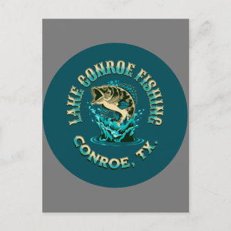 Lake Conroe Fishing, Conroe, TX Postcard
