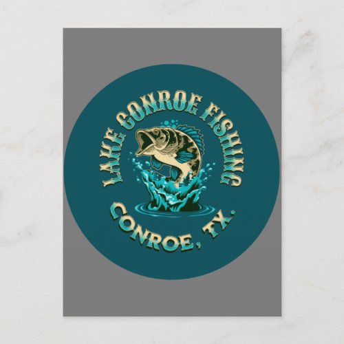 Lake Conroe Fishing Conroe TX Postcard