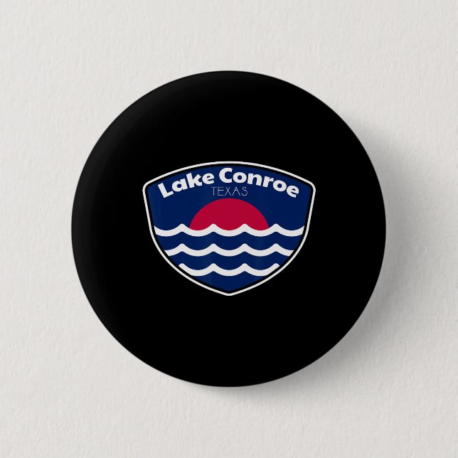Lake Conroe Texas Fishing  Button (Front)