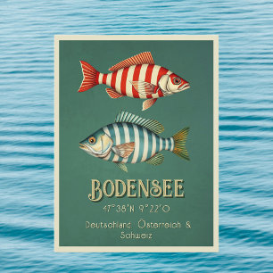 Lake Constance Bodensee Germany fish Postcard