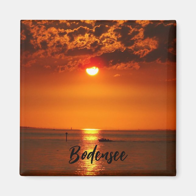 Lake Constance Sunset in Vorarlberg in Austria Magnet (Front)