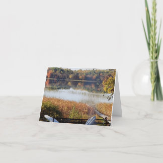 Lake Country in the Fall, Blank Inside Thank You Card