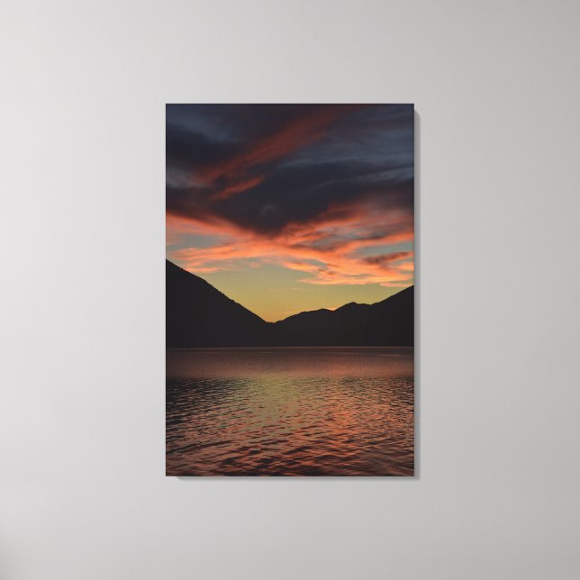 Lake Crescent at Sunset Canvas Print (Front)