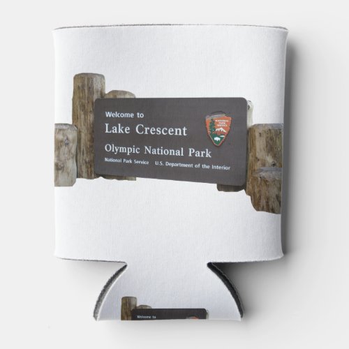 Lake Crescent Olympic National Park entry sign Can Cooler