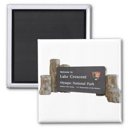 Lake Crescent Olympic National Park entry sign Magnet