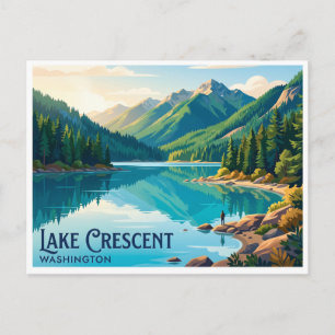 Lake Crescent Port Angeles Washington Postcard