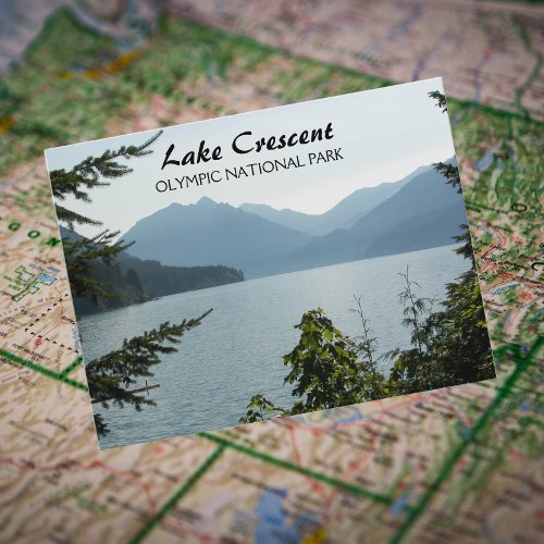 Lake Crescent Washington Travel Photo Postcard