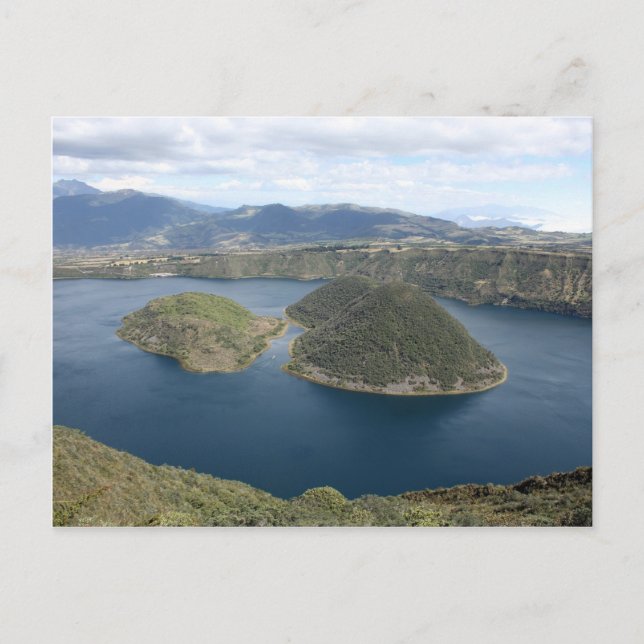 Lake Cuicocha - A Volcanic Crater Lake in Ecuador Postcard (Front)