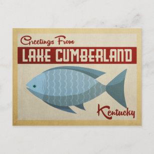 Lake Cumberland Fish Vintage Travel Postcard