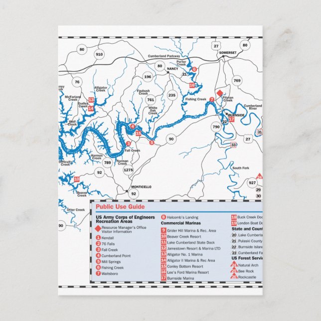 Lake Cumberland Postcard (Front)