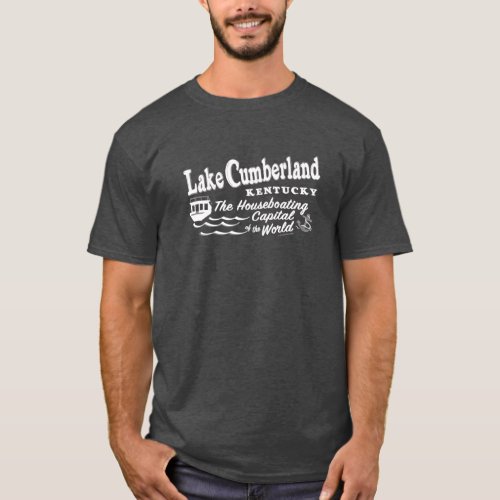 Lake Cumberland TShirt _ White on Dark Grey