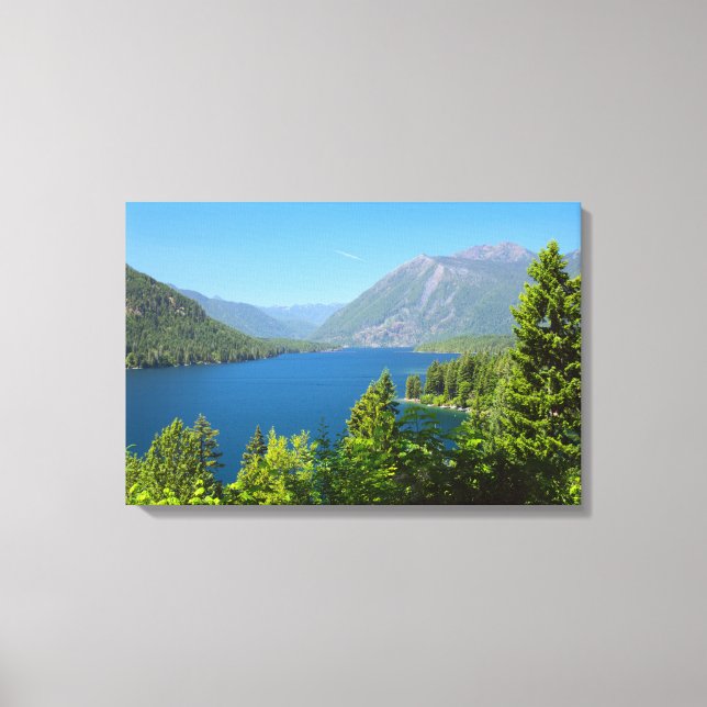 Lake Cushman in Summer Canvas Print (Front)