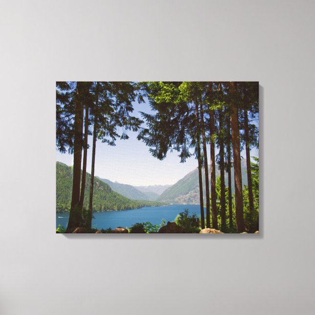 Lake Cushman in Summer Canvas Print (Front)