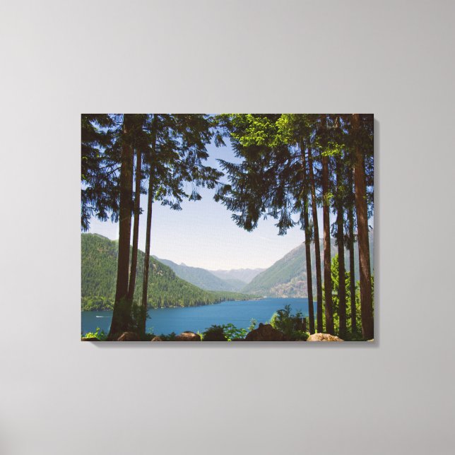 Lake Cushman Summer 3-Panel Canvas (Front)