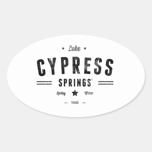 Lake Cypress Springs Oval Sticker