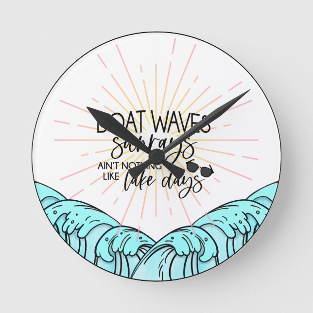 Lake Days Round Clock (Front)