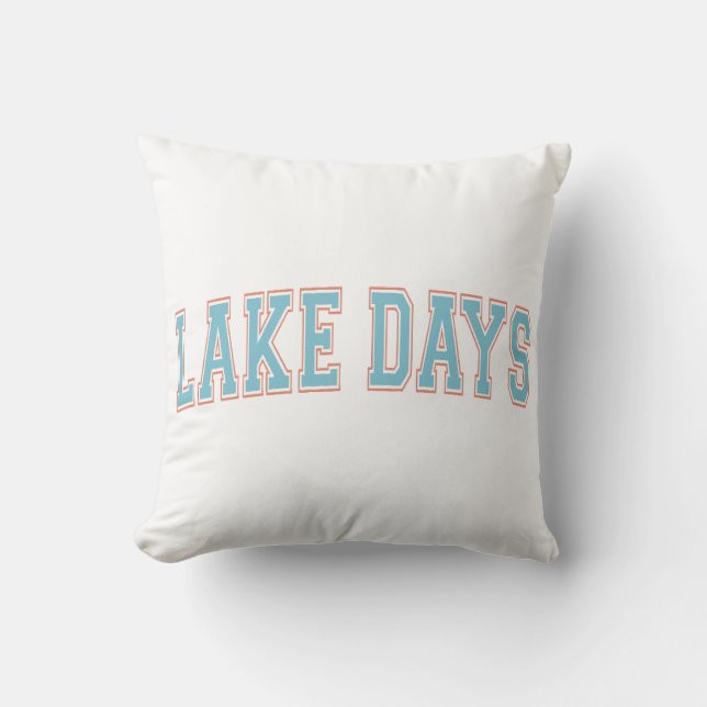 Lake Days Throw Pillow (Front)