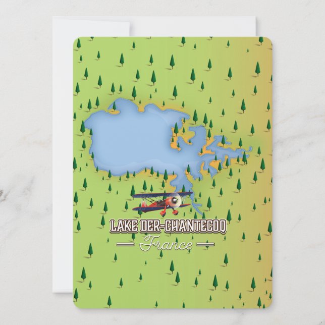Lake Der-Chantecoq, france Lake Map (Front)